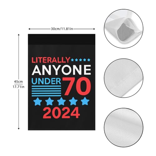 Anyone Under 70 Garden Flag 2024