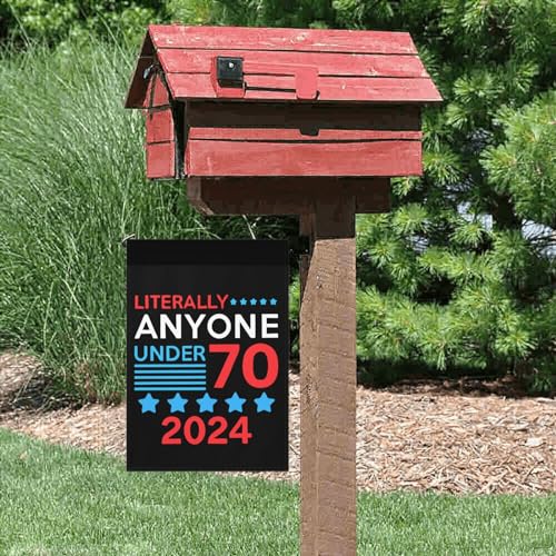 Anyone Under 70 Garden Flag 2024