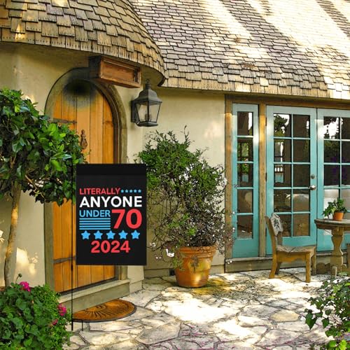 Anyone Under 70 Garden Flag 2024