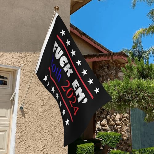 Double-Sided 2024 Trump and Biden Flag