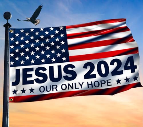 Jesus 2024 Hope Flag - Double Sided Christian Design