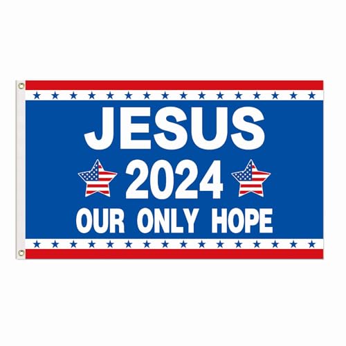 Jesus 2024 Double-Sided Patriotic Flag 3x5 Ft