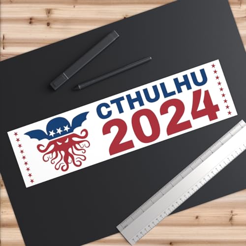 Cthulhu 2024 Presidential Bumper Stickers - White