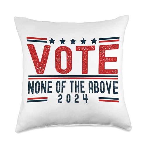 None of the Above Political Flag Throw Pillow