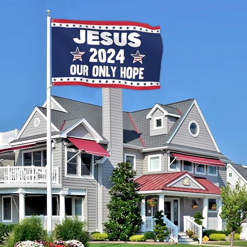Jesus 2024 Hope Flag - Double-Sided 3x5 Ft