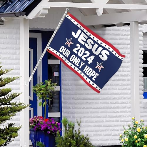Jesus 2024 Hope Flag - Double-Sided 3x5 Ft