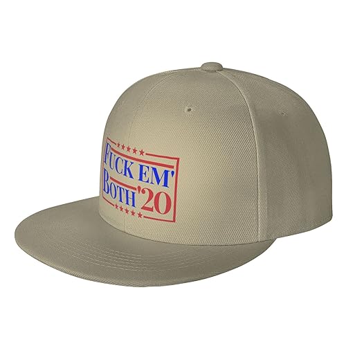 Flat Brim Hat: Fuck Em' Both Cap
