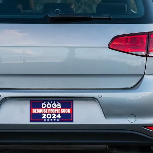 Funny Dogs Over People Bumper Sticker 2024