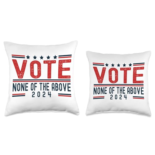 None of the Above Political Flag Throw Pillow