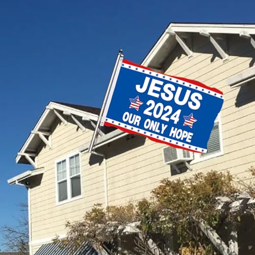 Jesus 2024 Double-Sided Patriotic Flag 3x5 Ft