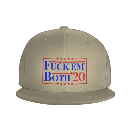 Flat Brim Hat: Fuck Em' Both Cap
