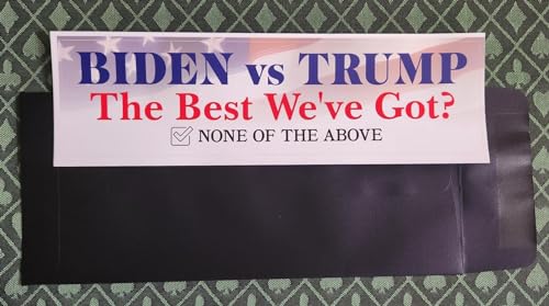 Funny 'None of The Above' Political Bumper Sticker