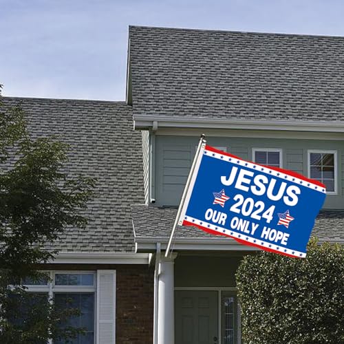 Jesus 2024 Double-Sided Patriotic Flag 3x5 Ft