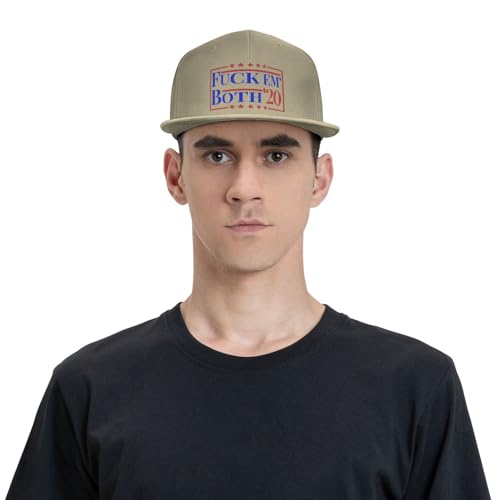 Flat Brim Hat: Fuck Em' Both Cap