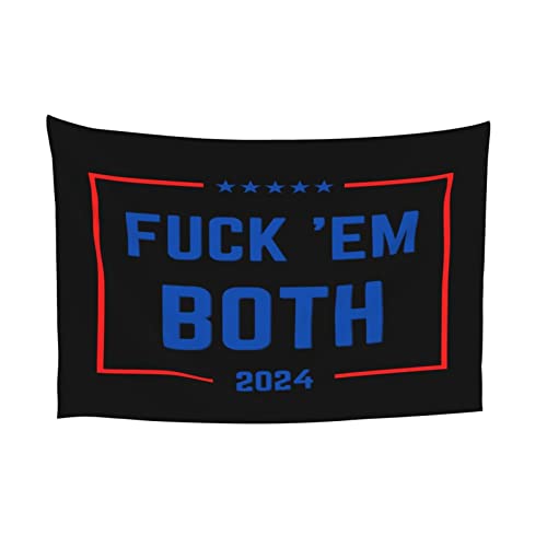 “F*** Em Both 2024 Political Tapestry 60x40”