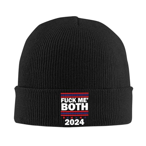 Qfz 2024 Trump & Biden Beanie Hat - Black