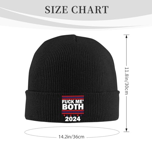 Qfz 2024 Trump & Biden Beanie Hat - Black