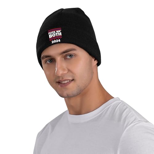 Qfz 2024 Trump & Biden Beanie Hat - Black
