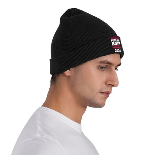 Qfz 2024 Trump & Biden Beanie Hat - Black