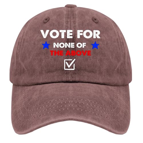 Stylish 'Vote None of The Above' Baseball Caps