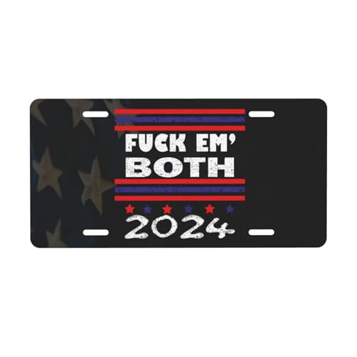 2024 Trump and Biden License Plate Tag