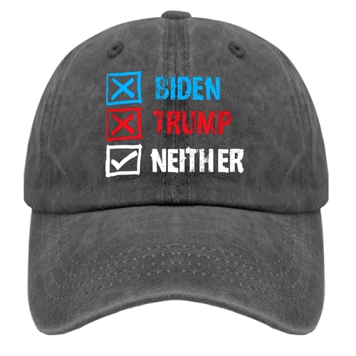 Funny Vote None of The Above Baseball Caps