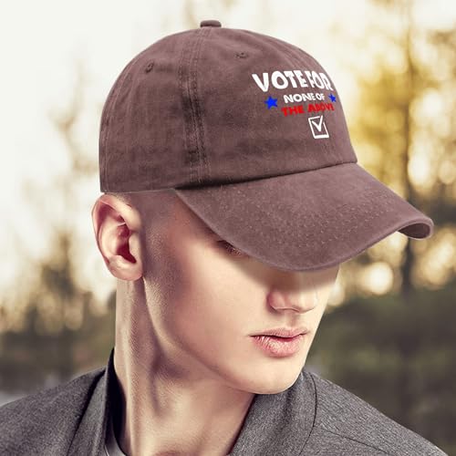 Stylish 'Vote None of The Above' Baseball Caps