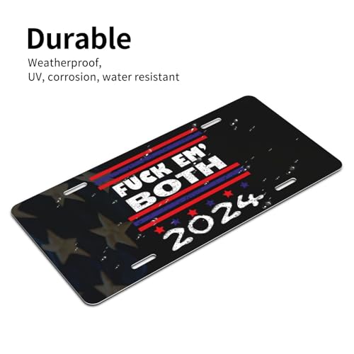 2024 Trump and Biden License Plate Tag