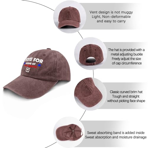 Stylish 'Vote None of The Above' Baseball Caps