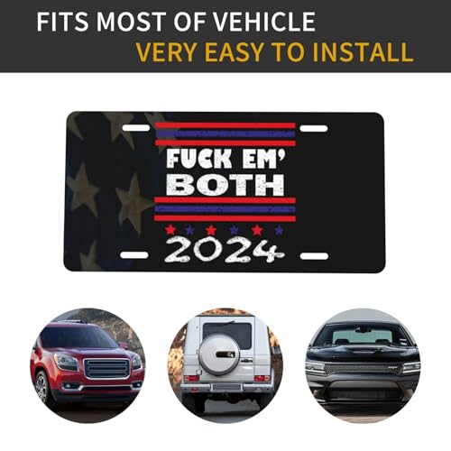 2024 Trump and Biden License Plate Tag