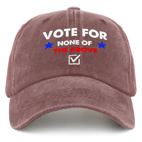 Stylish 'Vote None of The Above' Baseball Caps