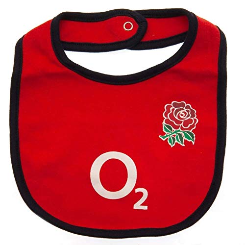 England RFU Baby Bibs | White/Red (2 Pack)