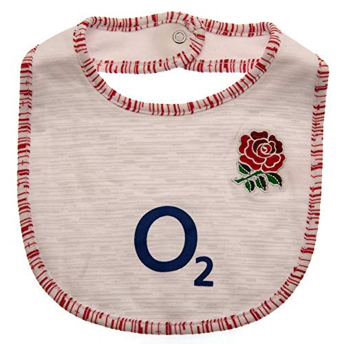 England RFU Baby Bibs | White/Red (2 Pack)