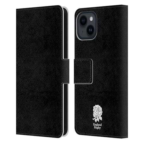 England Rugby Union Leather Book Wallet Case for iPhone
