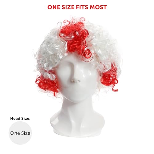 England Supporter Wig Set for Rugby Fans - Pack of 3