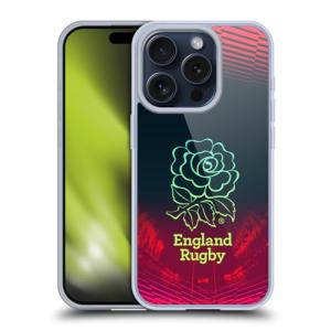 England Rugby Union Logo Red Rose Soft Gel Case for Apple iPhone 15 Pro