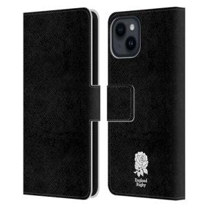 England Rugby Union Leather Book Wallet Case for iPhone