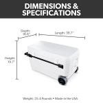 IGLOO Glide 110 Wheeled Cooler, 104L, White