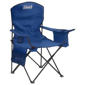 Coleman Oversized Blue Quad Chair with Cooler