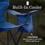 Coleman Oversized Blue Quad Chair with Cooler