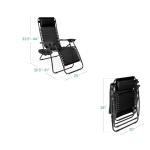 Adjustable Steel Mesh Zero Gravity Lounge Chairs Set