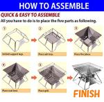 Campingmoon Portable Stainless Steel Folding Grill