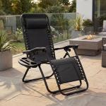 Adjustable Steel Mesh Zero Gravity Lounge Chairs Set