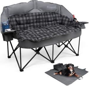 Oversized Double Camping Chair with Cup Holders