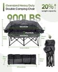 Oversized Double Camping Chair with Cup Holders