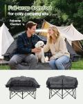Oversized Double Camping Chair with Cup Holders