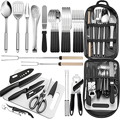 Portable 27-Piece Camping Kitchen Tool Set