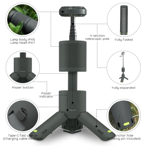 Rechargeable Waterproof Camping Lantern with 7800mAh Battery