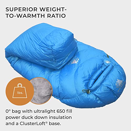 Ultralight 0°F Down Sleeping Bag for Backpacking