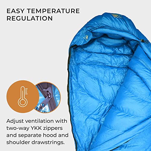 Ultralight 0°F Down Sleeping Bag for Backpacking